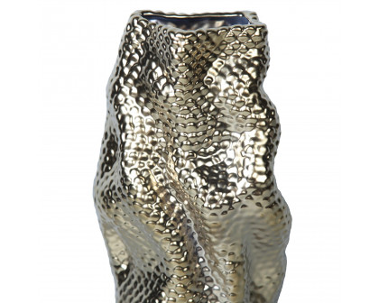 Furnings - Modern and Elegant Ceramic Vase with Gold Texture