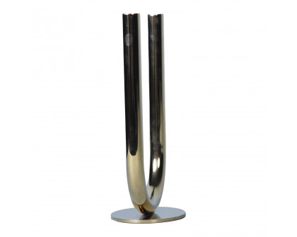 Furnings Modern U Shaped Candle Holder in Gold - Large