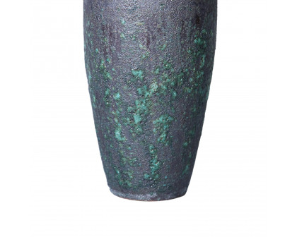 Furnings Vintage Smoke Ceramic Vase - Artisanal Piece for Your Home - Round