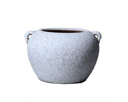 Furnings - Artisan Ceramic Gray Stone Vase