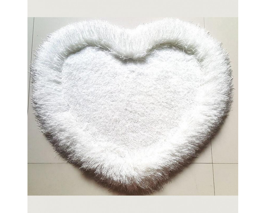 Furnings - White Heart Decorative Area Rug