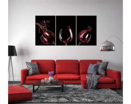 Furnings - Red Wine Celebration Acrylic Wall Art