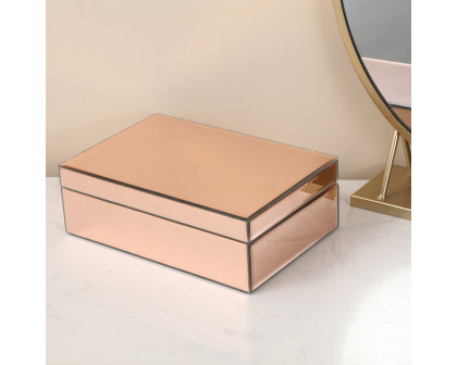 Furnings - Ambrose Exquisite Rose Gold Glass Jewelry Box