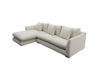 Furnings L-Shape Beige Chaise Sectional Sofa Set