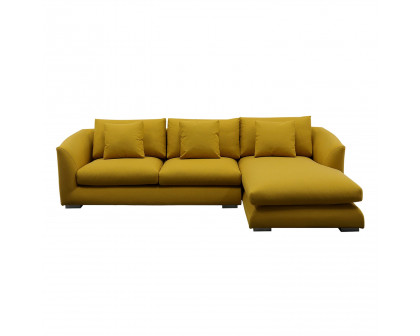 Furnings - L-Shape Yellow Chaise Sectional Sofa Set