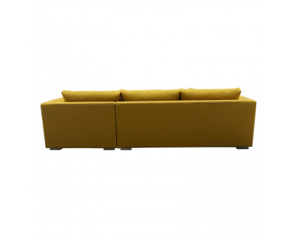 Furnings L-Shape Yellow Chaise Sectional Sofa Set