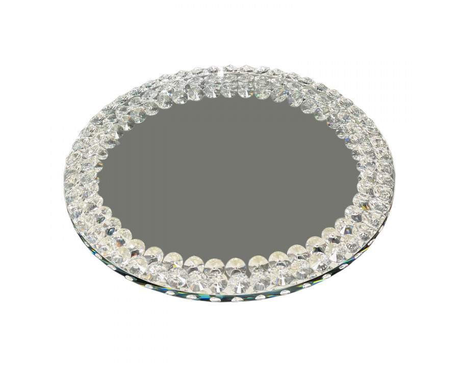 Furnings Lazy Susan Mirrored Spinning Tray - 14"D x 1.5"H