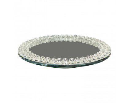 Furnings Lazy Susan Mirrored Spinning Tray - 14"D x 1.5"H