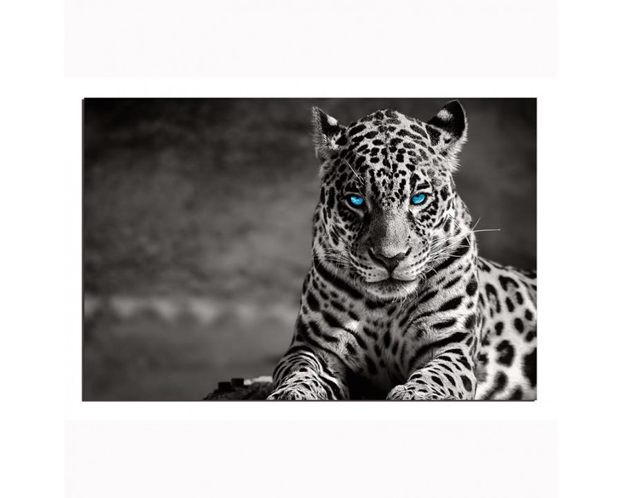 Furnings - Spotted Leopard in Black and White Acrylic Print Unframed Wall Art