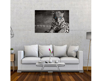 Furnings - Spotted Leopard in Black and White Acrylic Print Unframed Wall Art