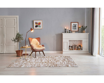 Furnings Milano Washable Shimmer Skin Woven Area Rug - 3'L x 2'W