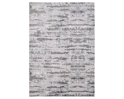 Furnings - Milano Washable Manhattan Silver Woven Area Rug