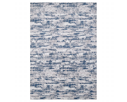 Furnings - Milano Washable Nautical Navy Blue Woven Area Rug