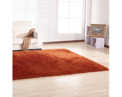 Furnings Chubby Rust Area Rug - 7'L x 5'W x 1"H