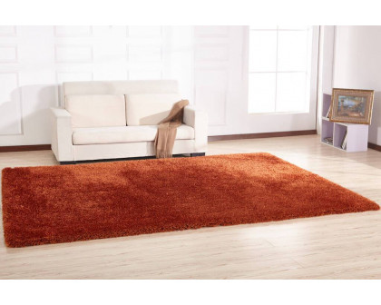 Furnings Chubby Rust Area Rug - 7'L x 5'W x 1"H