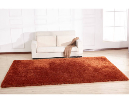 Furnings Chubby Rust Area Rug - 7'L x 5'W x 1"H