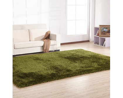 Furnings Chubby Green Area Rug - 7'L x 5'W x 1"H