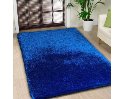 Furnings Chubby Blue Area Rug - 7'L x 5'W x 1"H