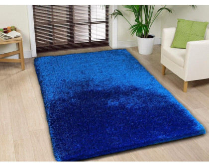 Furnings Chubby Blue Area Rug - 7'L x 5'W x 1"H