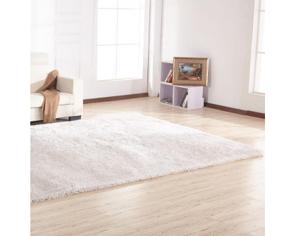 Furnings Chubby White Area Rug - 7'L x 5'W x 1"H