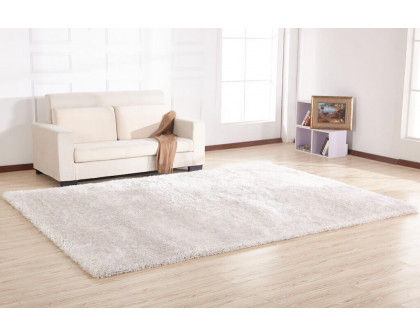 Furnings Chubby White Area Rug - 7'L x 5'W x 1"H