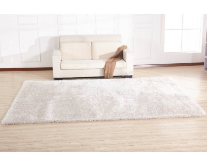 Furnings Chubby White Area Rug - 7'L x 5'W x 1"H