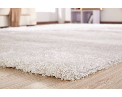 Furnings Chubby White Area Rug - 7'L x 5'W x 1"H