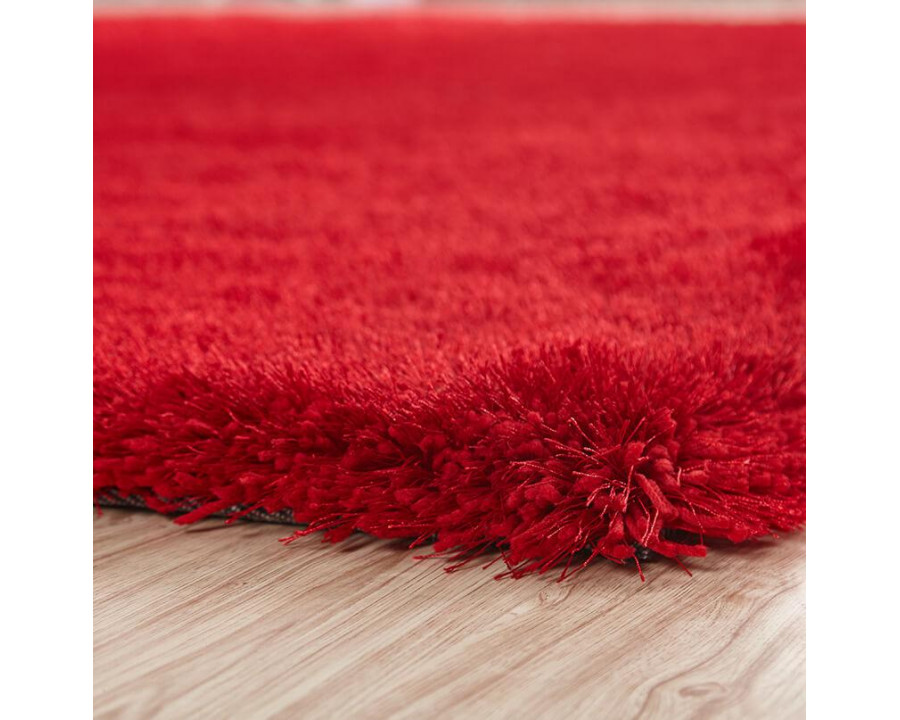 Furnings Chubby Red Area Rug - 7'L x 5'W x 1"H