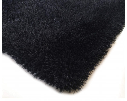 Furnings Chubby Black Area Rug - 7'L x 5'W x 1"H