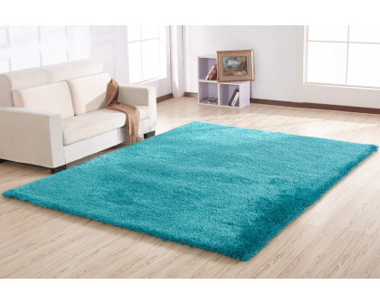 Furnings Chubby Turquoise Area Rug - 7'L x 5'W x 1"H