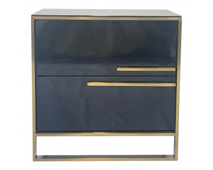 Furnings - Black and Gold End Table