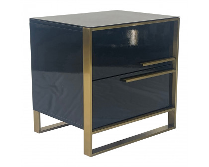 Furnings Black and Gold End Table