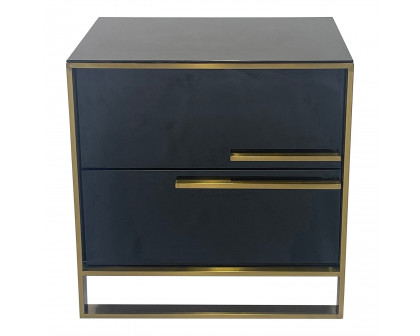 Furnings Black and Gold End Table