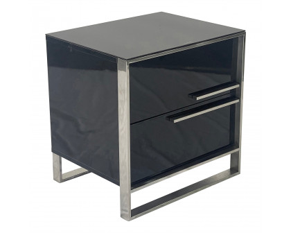 Furnings Black and Silver End Table