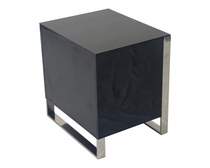 Furnings Black and Silver End Table