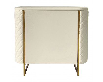 Furnings - White and Gold End Table