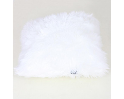 Furnings - Luxury Faux Fur Decorative Pillow in White