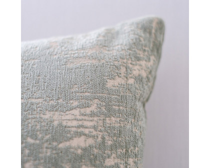 Furnings - Decorative Chenille Throw Pillow in Mint and Beige