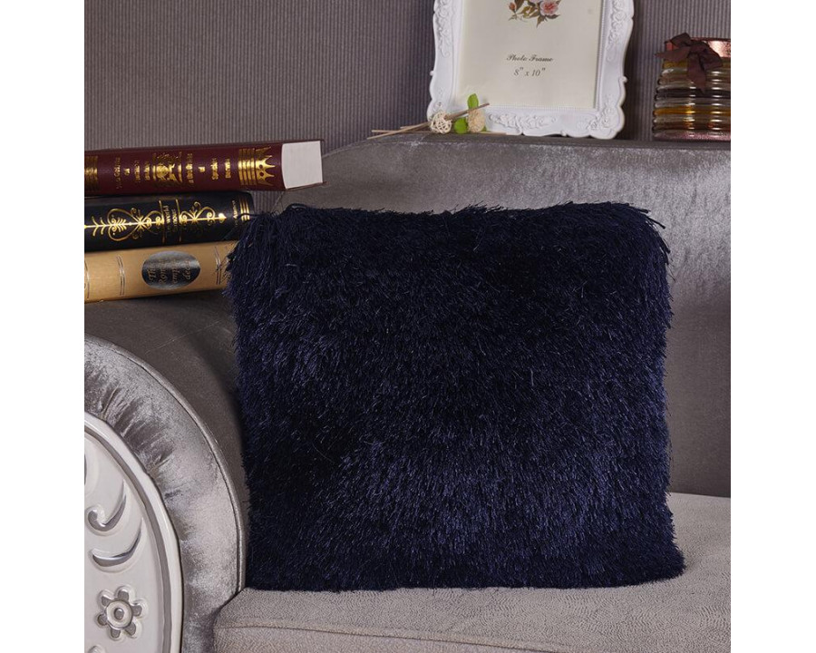 Furnings - Decorative Shaggy Pillow in Blue