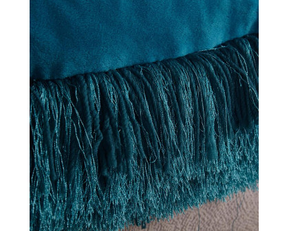 Furnings - Decorative Shaggy Pillow in Turquoise