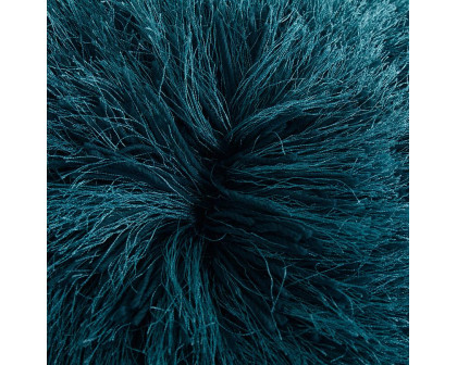 Furnings - Decorative Shaggy Pillow in Turquoise