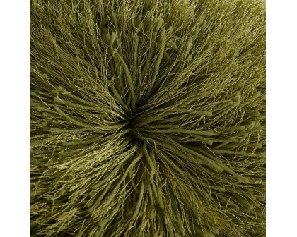 Furnings - Decorative Shaggy Pillow in Lime