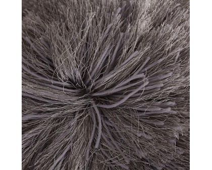 Furnings - Decorative Shaggy Pillow in Gray