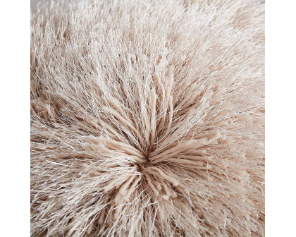 Furnings - Decorative Shaggy Pillow in Beige