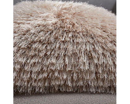 Furnings - Decorative Shaggy Pillow in Beige