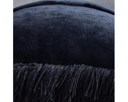 Furnings - Decorative Shaggy Black Square Pillow.