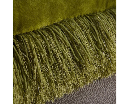 Furnings - Decorative Shaggy Pillow with Lurex in Lime