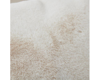 Furnings - Agnes Luxury Beige Chinchilla Faux Fur Pillow