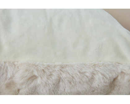 Furnings - Agnes Luxury Beige Chinchilla Faux Fur Pillow