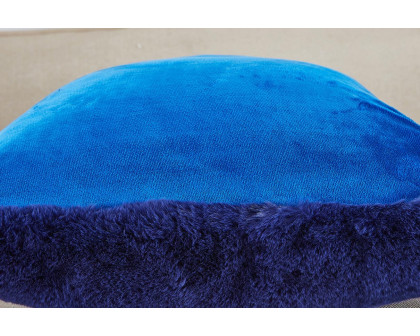 Furnings - Agnes Luxury Navy Blue Chinchilla Faux Fur Pillow